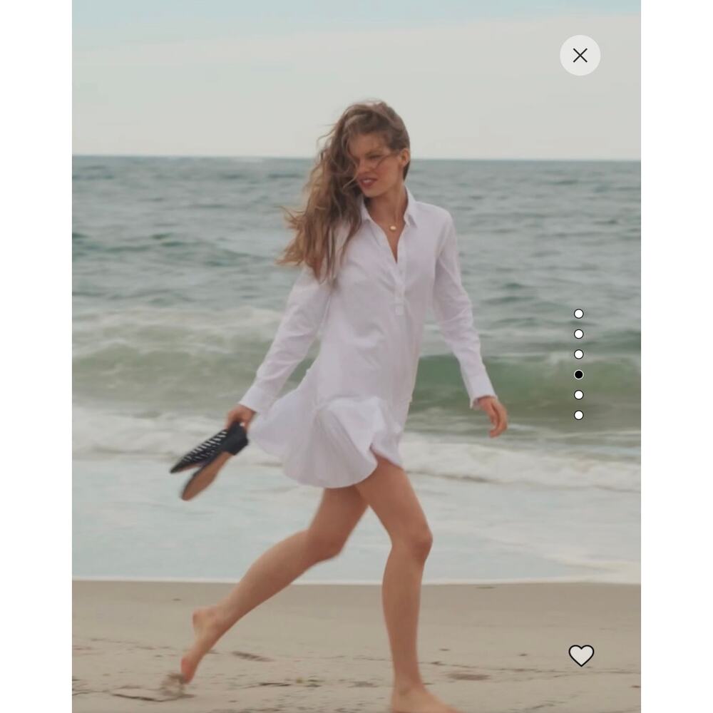 NWT J.Crew Amelia long-sleeve shirt-dress in cotton poplin